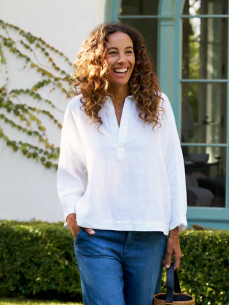 FRANK & EILEEN Gabi Popover - White Washed Linen