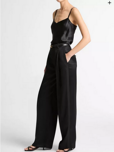 VINCE Satin High-Waist Trouser