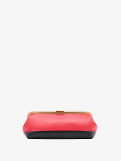 PROENZA SCHOULER Striped Armory Clutch - Black & Tomato