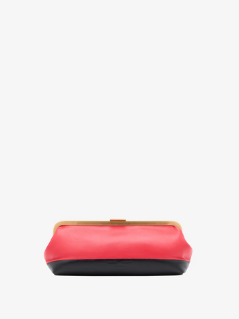 PROENZA SCHOULER Striped Armory Clutch - Black & Tomato