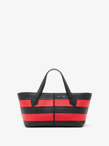 PROENZA SCHOULER East West Chelsea Tote - Striped Black & Tomato