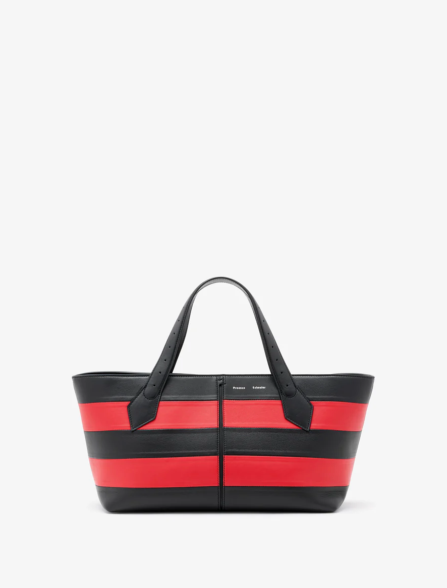 PROENZA SCHOULER East West Chelsea Tote - Striped Black & Tomato