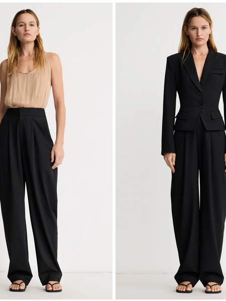 SMYTHE Tapered Pleated Pant