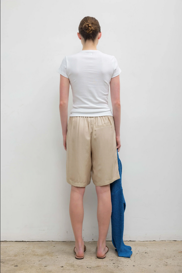 LESET Kim Pleated City Short - Sahara