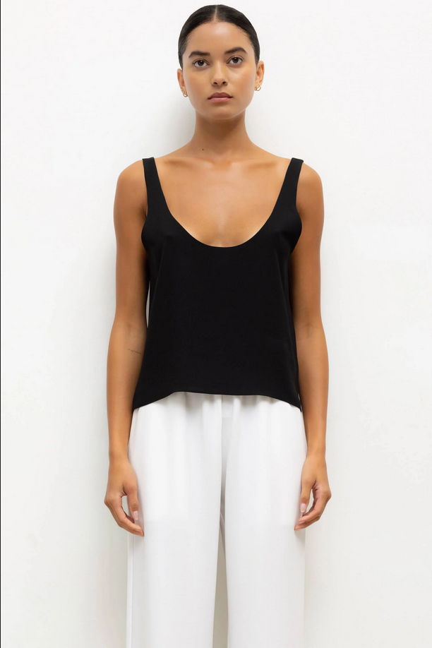 LESET Ari Scoop Tank - Black
