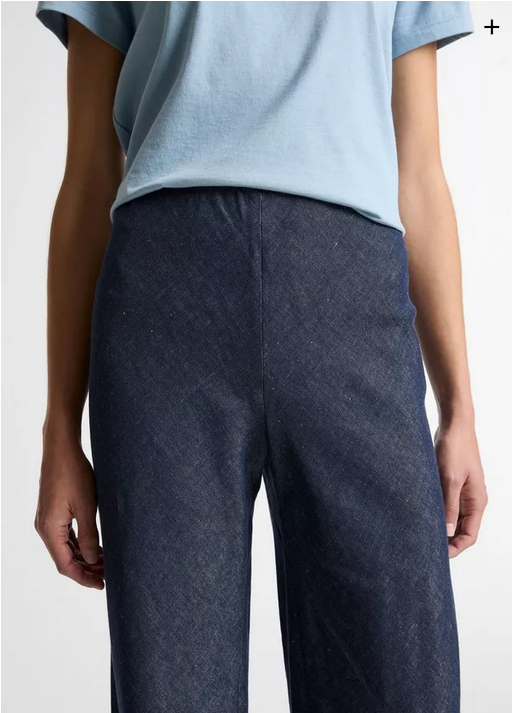 VINCE Colette High Rise Chambray Bias Pant - Indigo