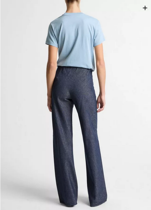 VINCE Colette High Rise Chambray Bias Pant - Indigo