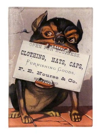 JOHN DERIAN 3.5 x 5" Tiny Tray - Bulldog Trade Card