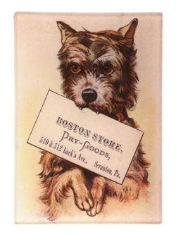 JOHN DERIAN 3.5 x 5" Tiny Tray - White Terrier Trade Card