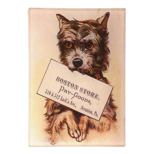 JOHN DERIAN 3.5 x 5" Tiny Tray - White Terrier Trade Card