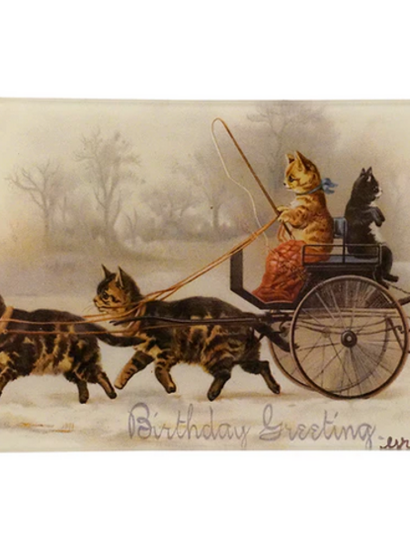 JOHN DERIAN 4.5 x 6.5" Mini Tray - Cat Cart