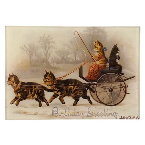 JOHN DERIAN 4.5 x 6.5" Mini Tray - Cat Cart