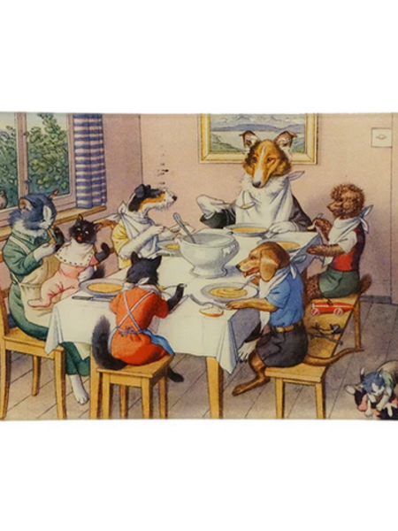 JOHN DERIAN 5 x 8" Rect. Tray - Dog Lunch