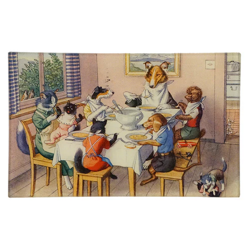 JOHN DERIAN 5 x 8" Rect. Tray - Dog Lunch