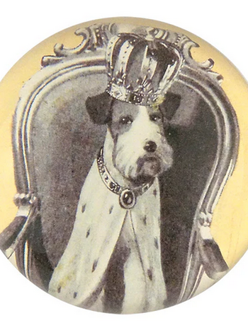 JOHN DERIAN Dome Paperweight - Crowned Dog