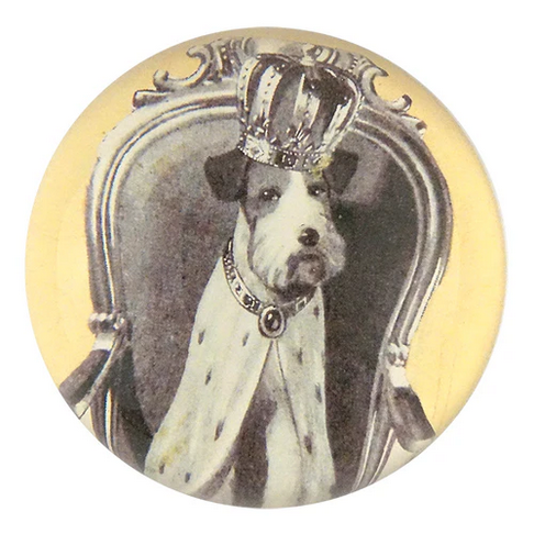 JOHN DERIAN Dome Paperweight - Crowned Dog