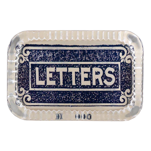 JOHN DERIAN Dotted Edge Rect. Paperweight - Letters No. 938