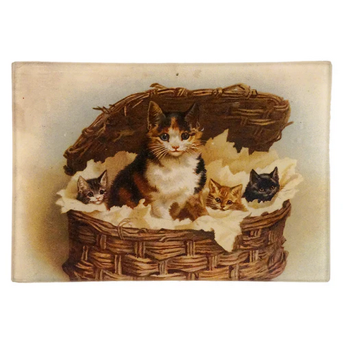 JOHN DERIAN 4.5 x 6.5" Mini Tray - Cat Basket