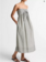 VINCE Gingham Cotton-Silk Tie Smocked Dress