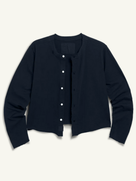 FRANK & EILEEN Jackie Jersey Cardigan - British Royal Navy