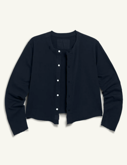 FRANK & EILEEN Jackie Jersey Cardigan - British Royal Navy