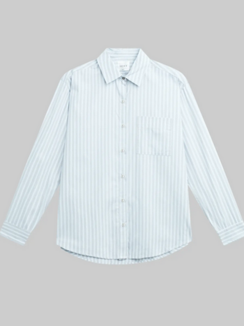 LESET Yoshi Stripe Classic Oversized Button Down - Sterling Stripe