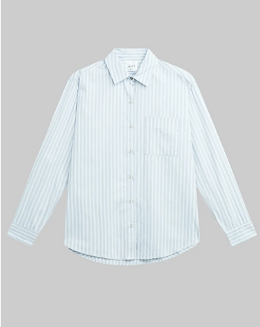 LESET Yoshi Stripe Classic Oversized Button Down - Sterling Stripe