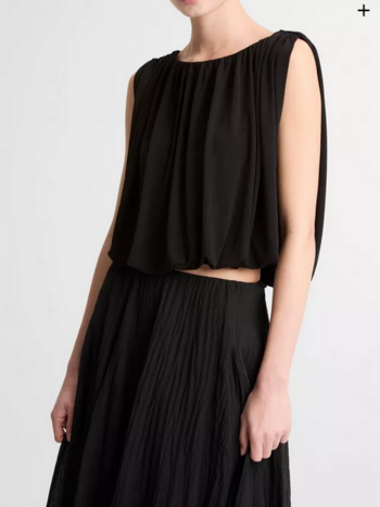 VINCE Matte Jersey Bubble Top -