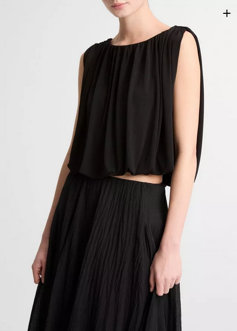 VINCE Matte Jersey Bubble Top -