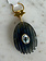 SENNOD Ridged Labradorite Oval & Blue Topaz Stone Vignette