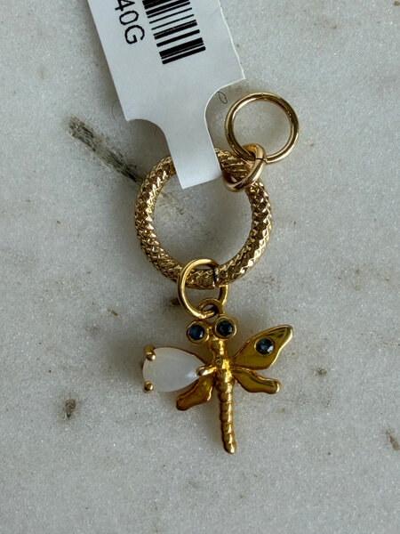 SENNOD Moonstone & Sapphire Dragonfly Vignette