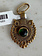 SENNOD Antique Medallion w/ Green Glass Vignette