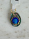 SENNOD French Antique Mary Medal Blue Enamel & Abalone Vignette