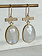 SENNOD Bezel Moonstone Drop Earrings