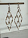 SENNOD Silver Waffle Marquis Earring