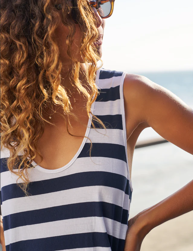 FRANK & EILEEN Dylan Scoop Maxi Dress - Nautical Stripe