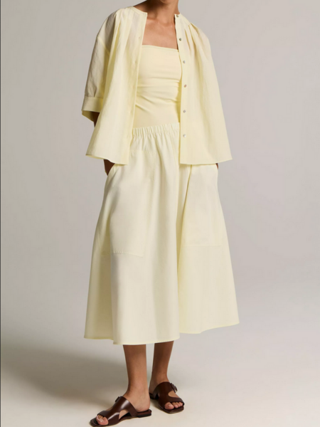 VINCE Cotton Full Skirt