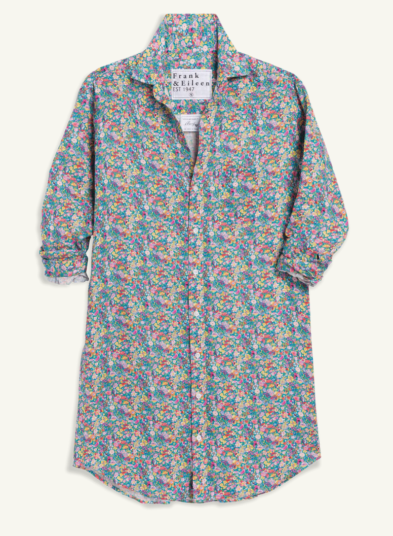 FRANK & EILEEN Mary Classic Shirtdress - Multi Flowers