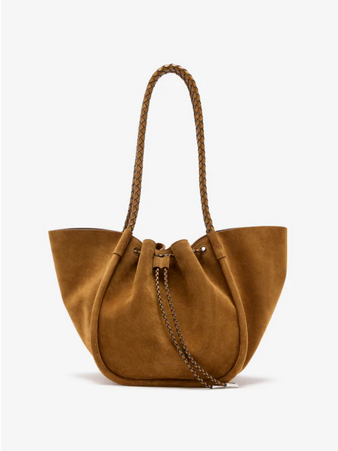 PROENZA SCHOULER Large Ruched Tote - Suede Hazelnut