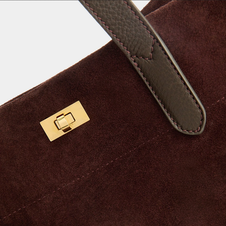 ANYA HINDMARCH Mortimer Whipstitch Tote - Grape Suede