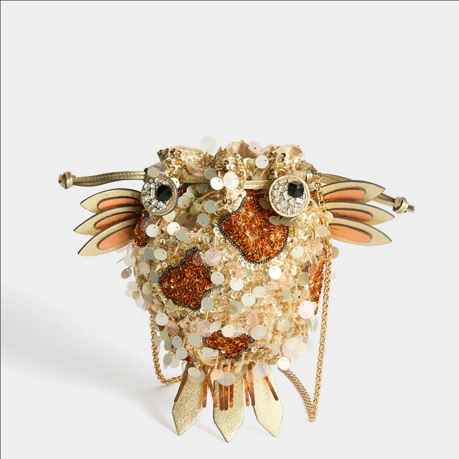 ANYA HINDMARCH Embellished Koi Fish Crossbody - Silver Satin