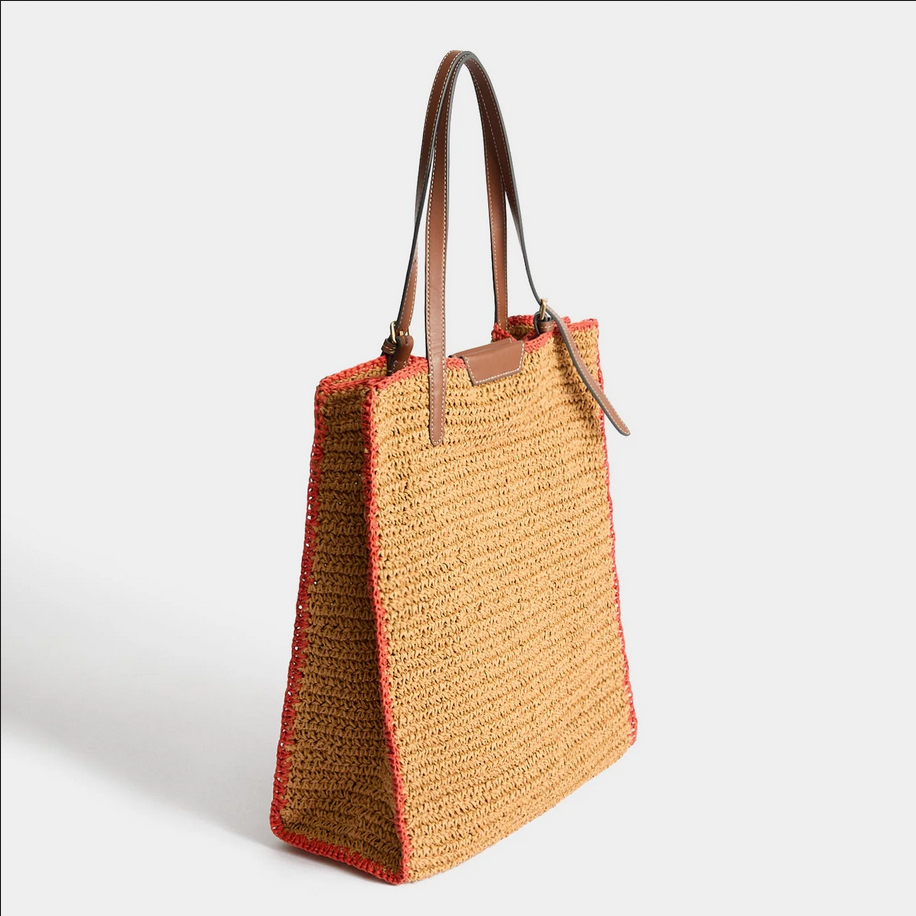 ANYA HINDMARCH Sushi No Ko North South Raffia Tote