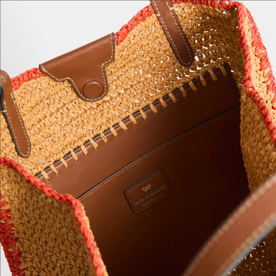 ANYA HINDMARCH Sushi No Ko North South Raffia Tote