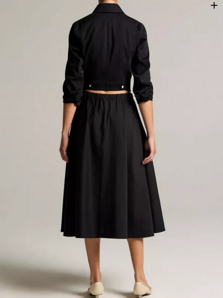 VINCE Cotton Full Skirt
