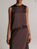 VINCE Lace-Trim Satin Asymmetrical Shell