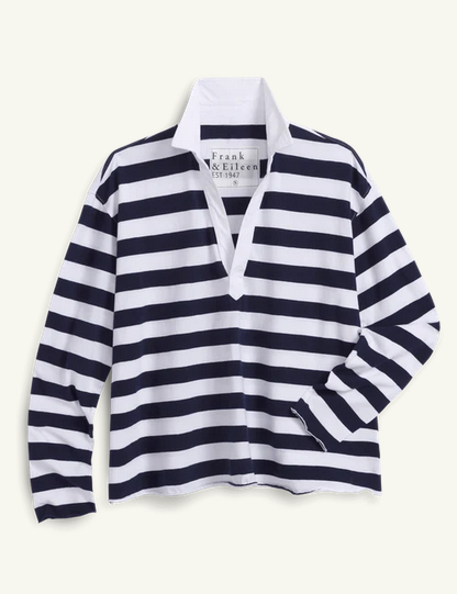 FRANK & EILEEN Patrick - Popover Henley Nautical Stripe