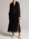 VINCE Heat-Set Dot Chiffon Gathered Skirt - Black