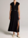 VINCE Studded Matte Jersey Cap-Sleeve Dress - Black