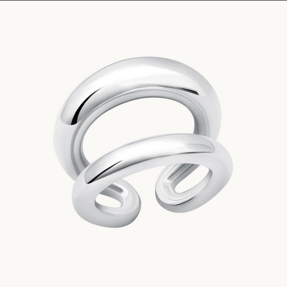GABRIELA ARTIGAS Sterling Grande Twin Tusk Ring - Size 6.5