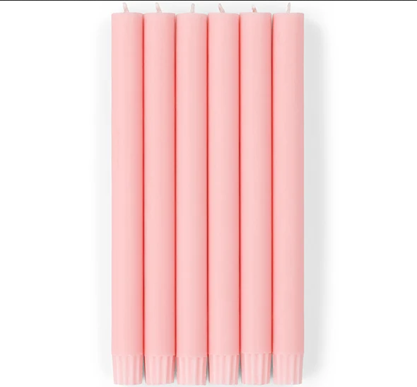 BRITISH COLOUR STANDARD Eco Dinner Candle Set of 6 - Orchid Pink